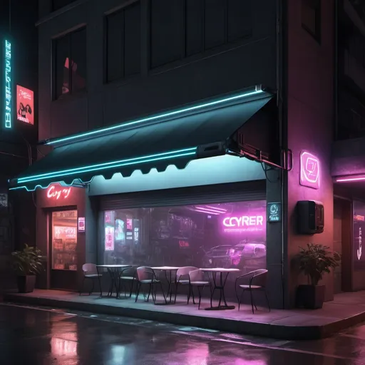 Prompt: cry a cyberpunk electronic cover awnings  leds corporotive




