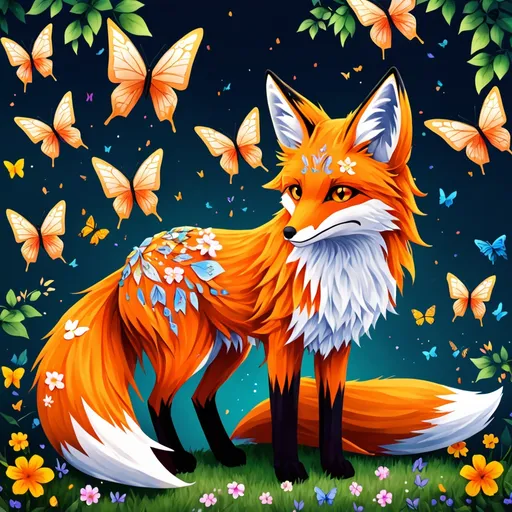 Prompt: butterfly fox