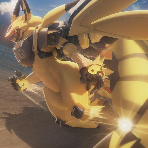 Prompt:  UHD, digimon, Renamon, armored body, face shield, metal armored wings