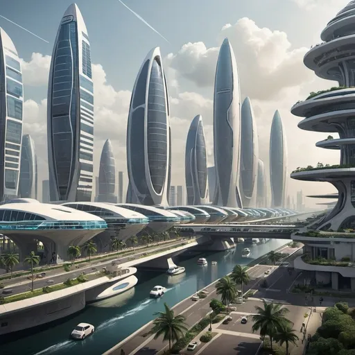 Prompt: futuristic Nigerian city in lagos concept art
