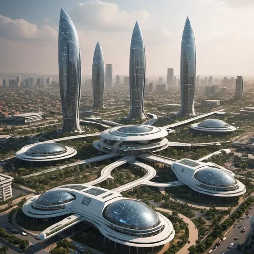Prompt: futuristic Nigerian city
