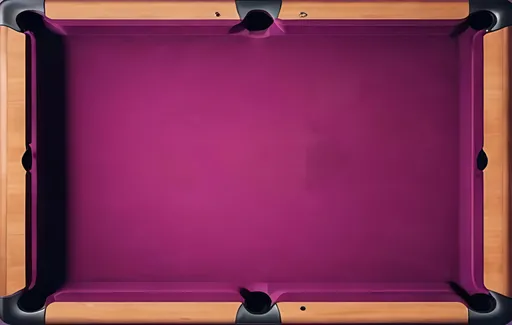 Prompt: Mahogany pool table with maroon cloth