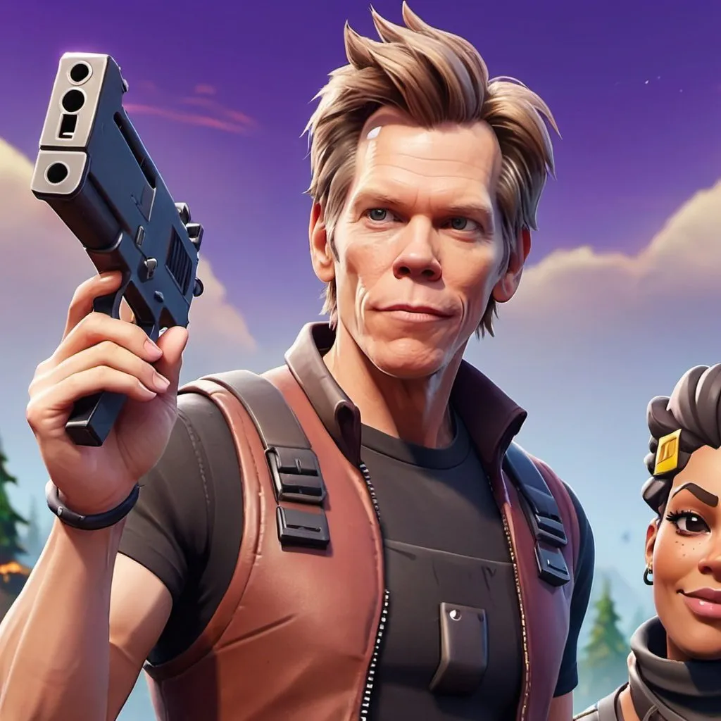 Prompt: Kevin bacon as a Fortnite character