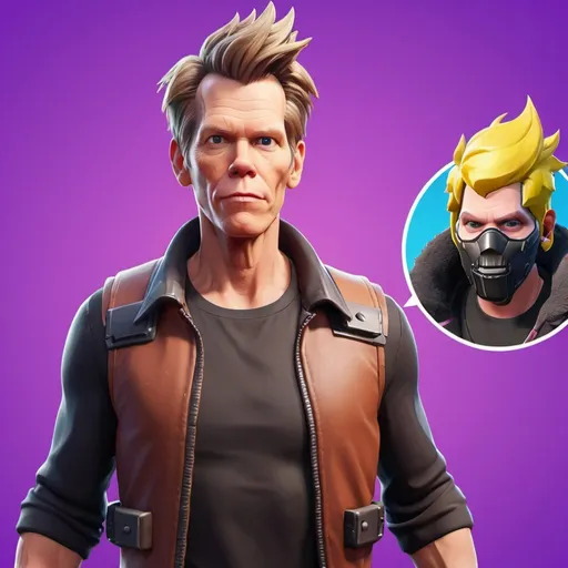 Prompt: Kevin bacon as a Fortnite character