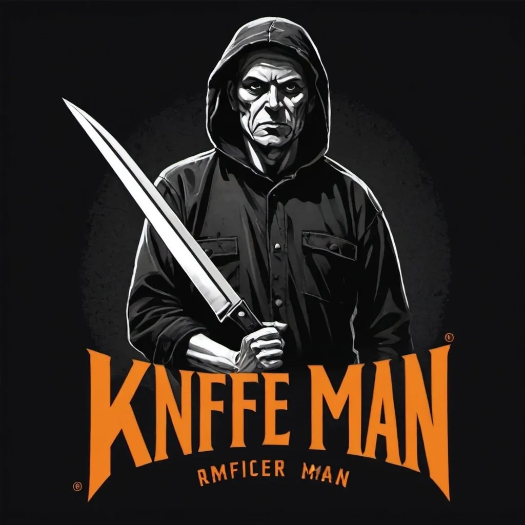 Prompt: logo of knife man