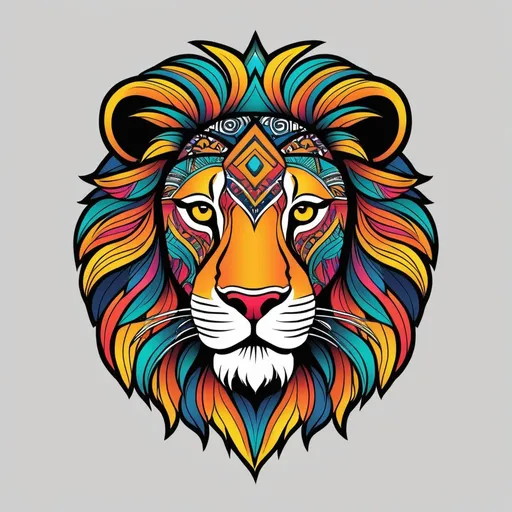 Prompt:  ʕ⁠ ⁠º⁠ ⁠ᴥ⁠ ⁠º⁠ʔ T-shirt Design of tribal colorful tattoo (⁠✪⁠㉨⁠✪⁠) highly detailed(⁠✪⁠㉨⁠✪⁠)intricate(⁠✪⁠㉨⁠✪⁠) design of a lion(⁠✪⁠㉨⁠✪⁠) Masterpiece(⁠✪⁠㉨⁠✪⁠) 8k(⁠✪⁠㉨⁠✪⁠) conceptual art(⁠✪⁠㉨⁠✪⁠) graffiti(⁠✪⁠㉨⁠✪⁠)fantasy(⁠✪⁠㉨⁠✪⁠) vibrant colors ʕ⁠ ⁠º⁠ ⁠ᴥ⁠ ⁠º⁠ʔ

