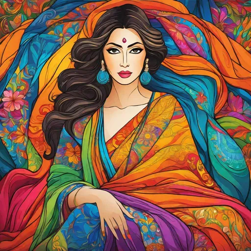 Prompt: (⁠◕⁠દ⁠◕⁠)"Craft a colorfully portrait(⁠◕⁠દ⁠◕⁠) of a mysterious (⁠◕⁠દ⁠◕⁠)woman draped(⁠◕⁠દ⁠◕⁠) in flowing fabrics, (⁠◕⁠દ⁠◕⁠)surrounded(⁠◕⁠દ⁠◕⁠) by a surreal(⁠◕⁠દ⁠◕⁠) garden of oversized(⁠◕⁠દ⁠◕⁠), luminescent flowers. (⁠◕⁠દ⁠◕⁠)Use fractal (⁠◕⁠દ⁠◕⁠)and watercolor ,vibrant,(⁠●⁠’⁠3⁠)⁠♡⁠(⁠ε⁠`⁠●⁠)techniques to(⁠◕⁠દ⁠◕⁠) produce
(⁠◕⁠દ⁠◕⁠)an ultra HD artwork."(⁠◕⁠દ⁠◕⁠), perfect composition(⁠◕⁠દ⁠◕⁠), beautiful detailed intricate insanely(⁠◕⁠દ⁠◕⁠) detailed octane render trending(⁠◕⁠દ⁠◕⁠) on artstation, 8 k artistic photography,(⁠◕⁠દ⁠◕⁠) photorealistic concept art(⁠◕⁠દ⁠◕⁠), soft natural volumetric cinematic perfect light,(⁠◕⁠દ⁠◕⁠) chiaroscuro, award(⁠◕⁠દ⁠◕⁠) - winning photograph, (⁠◕⁠દ⁠◕⁠)masterpiece, oil on canvas, raphael, caravaggio, (⁠◕⁠દ⁠◕⁠)greg rutkowski,(⁠◕⁠દ⁠◕⁠) beeple, beksinski, giger(⁠◕⁠દ⁠◕⁠)