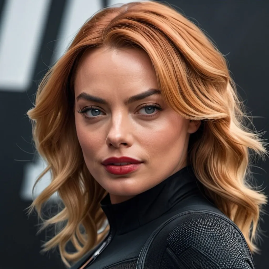 Prompt: High-resolution hyperrealistic photo of Margot Robbie as Black Widow uhd, hdr, 64k.