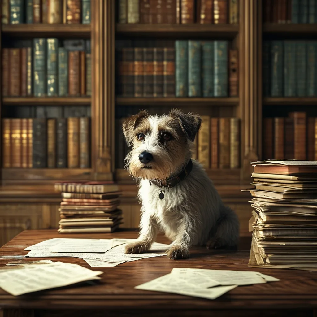 Prompt: (Perot sitting on a table), dimly lit room, muted colors, vintage atmosphere, stacks of papers and books scattered on the table, serious expression, soft shadows, worn wooden table, Victorian-style furniture in the background, slightly dusty environment, high level of detail, 4K resolution, ultra-realistic, mild sepia tone filter for aged effect