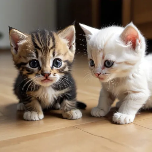 Prompt: kittens   playing hyper realistic



