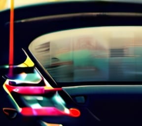 Prompt: Panther driving a Porsche car, vibrant digital illustration, sleek and modern design, urban cityscape, high quality, detailed fur, intense and focused gaze, luxury sports car, city lights casting a cool glow, futuristic skyscrapers in the background, digital art, professional, dramatic lighting, vibrant colors, highres, ultra-detailed