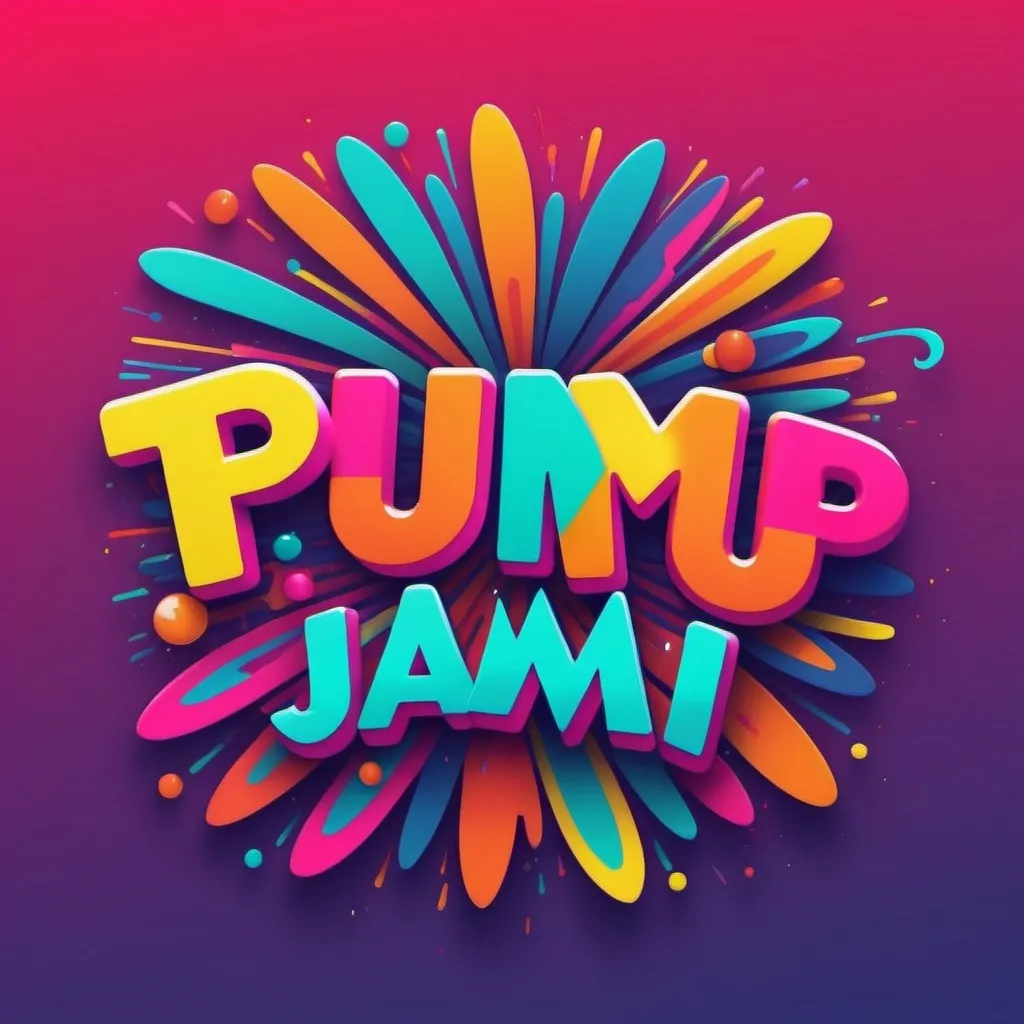 Prompt: 90's style logo for a community arts organization centered on diversity with the tag line "pump up the jamii"