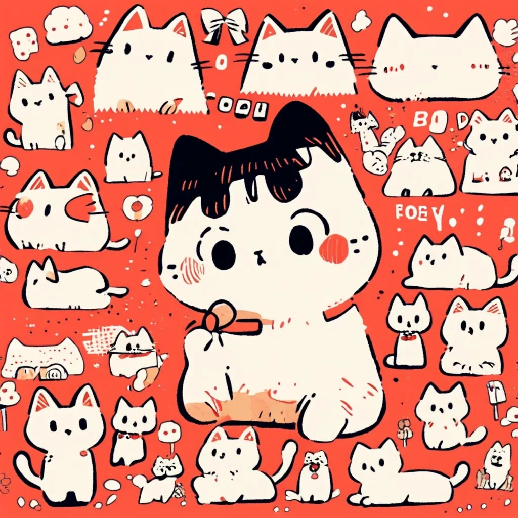 Prompt: Cute Korean cats