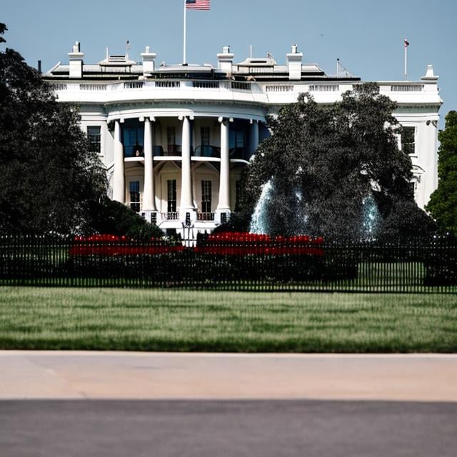 Prompt: Outside of the White House