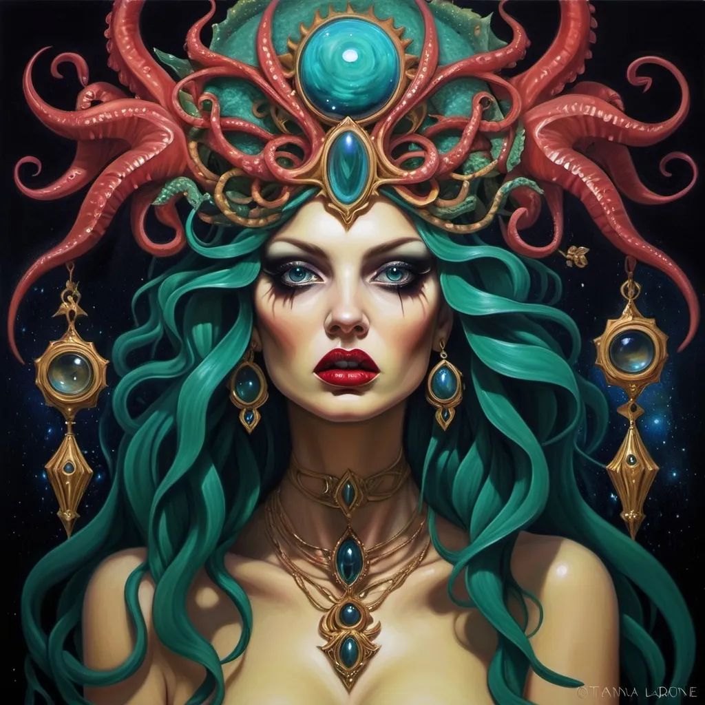 Prompt: Sedusa adornment tanya lorraine lane art