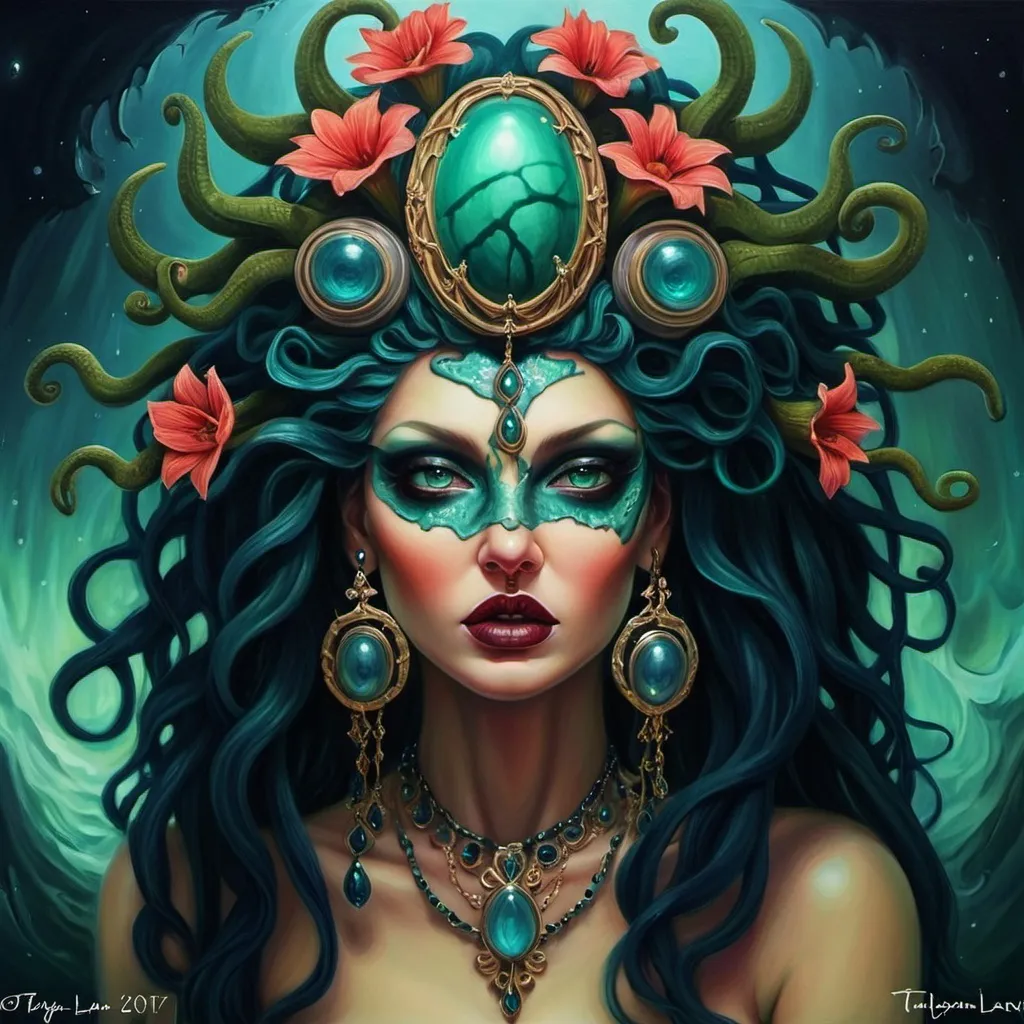 Prompt: Sedusa adornment tanya lorraine lane art