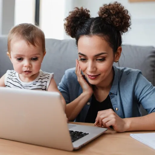Prompt: Working from home safely with kids
