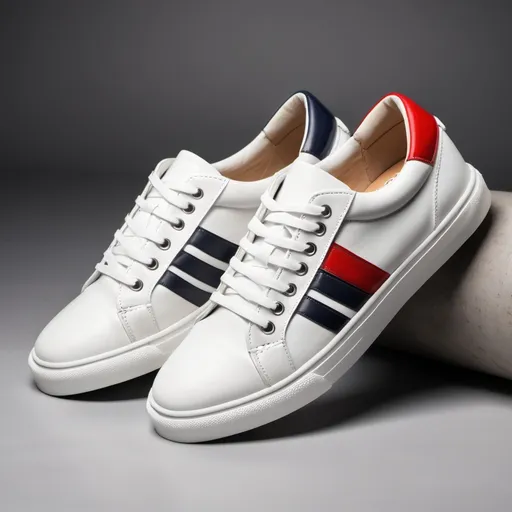 Prompt: A pair of stylish sneakers suitable for casual wear., professional product shot