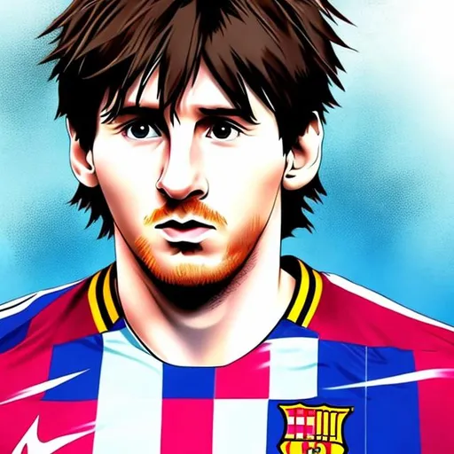 Prompt: Messi the football player as an anime character
