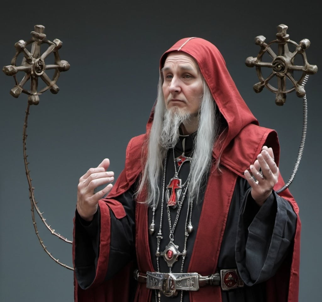 Prompt: tech priest praying 1+ 
Thus, in the end, we only need to solve for 
𝑥
2
−
𝑥
−
1
=
0
x 
2
 −x−1=0. 
1
2
(
1
+
5
)
2
1
1.61803398875 
𝜙
ϕ.