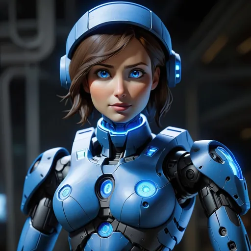 Prompt: Cortana form halo, working as a project manager  