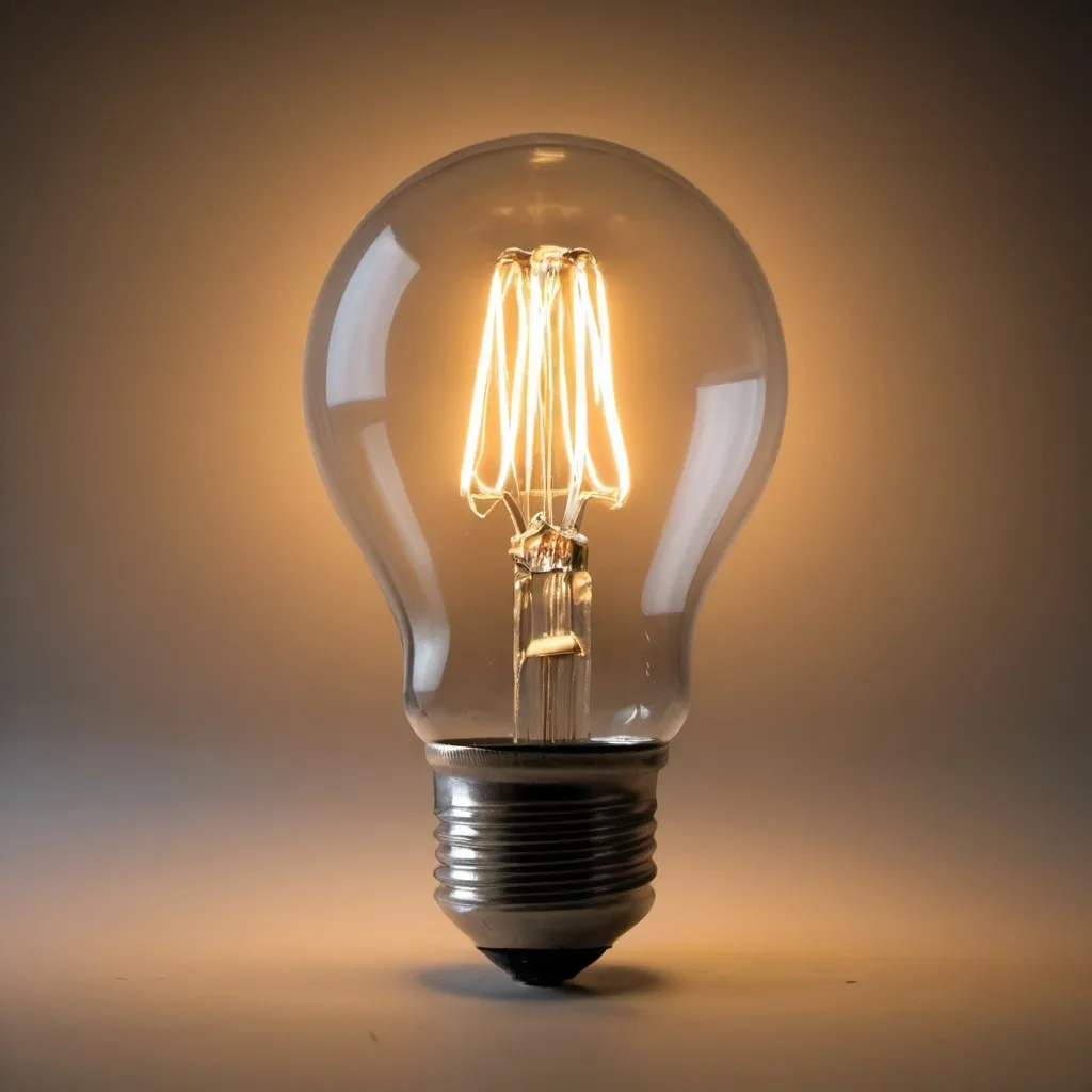 Prompt: a lightbulb that is not lit and is see through