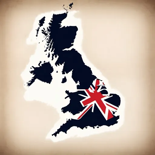 Prompt: Outline of the UK with London N.8 written in it