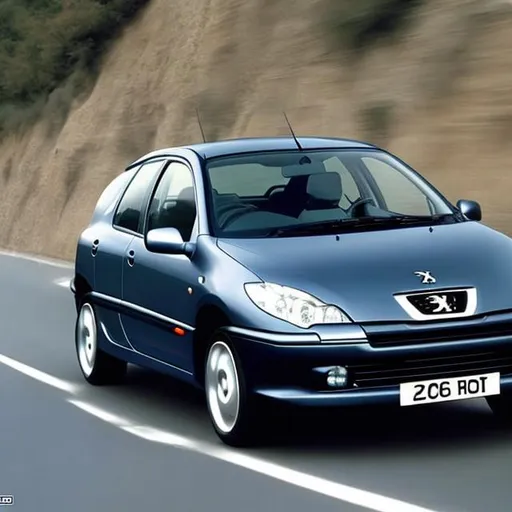 Prompt: Peugeot 206 in the future