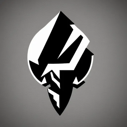 Prompt: Make a Stealth Assassin Black and White Faction Emblem logo with a pitch black background