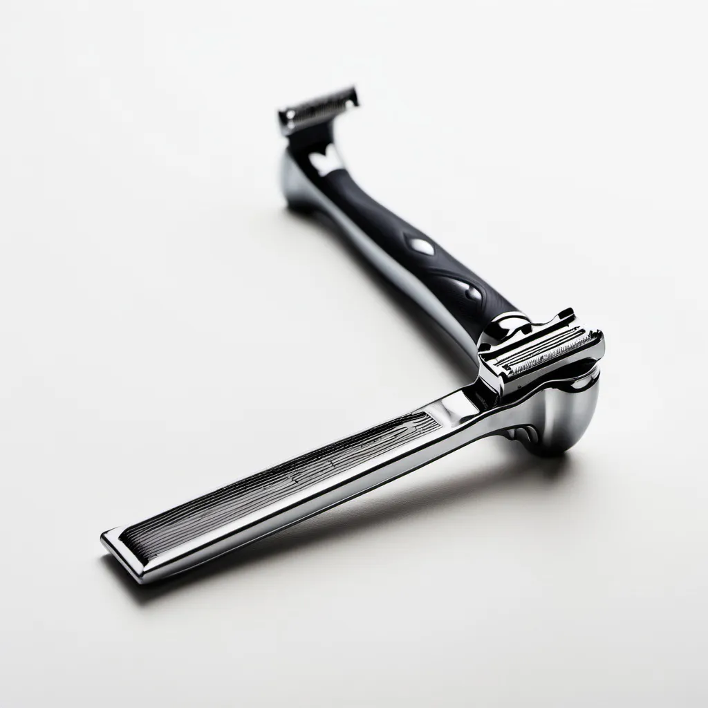 Prompt: An image of a Razor with a white background