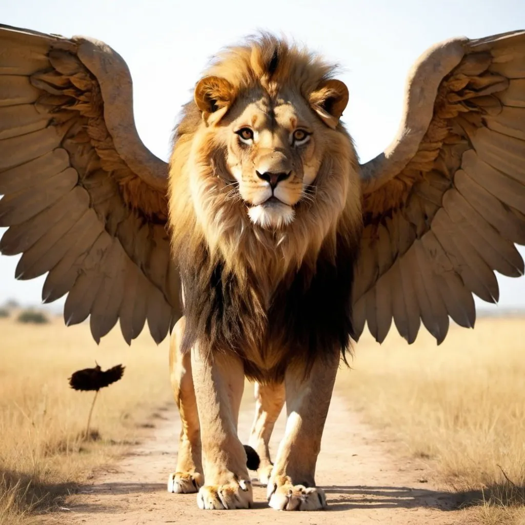 Prompt: Lion have wings