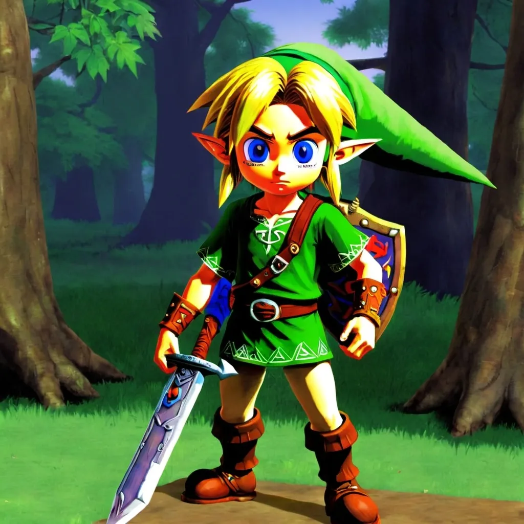 Prompt: Young Link from Majora's Mask