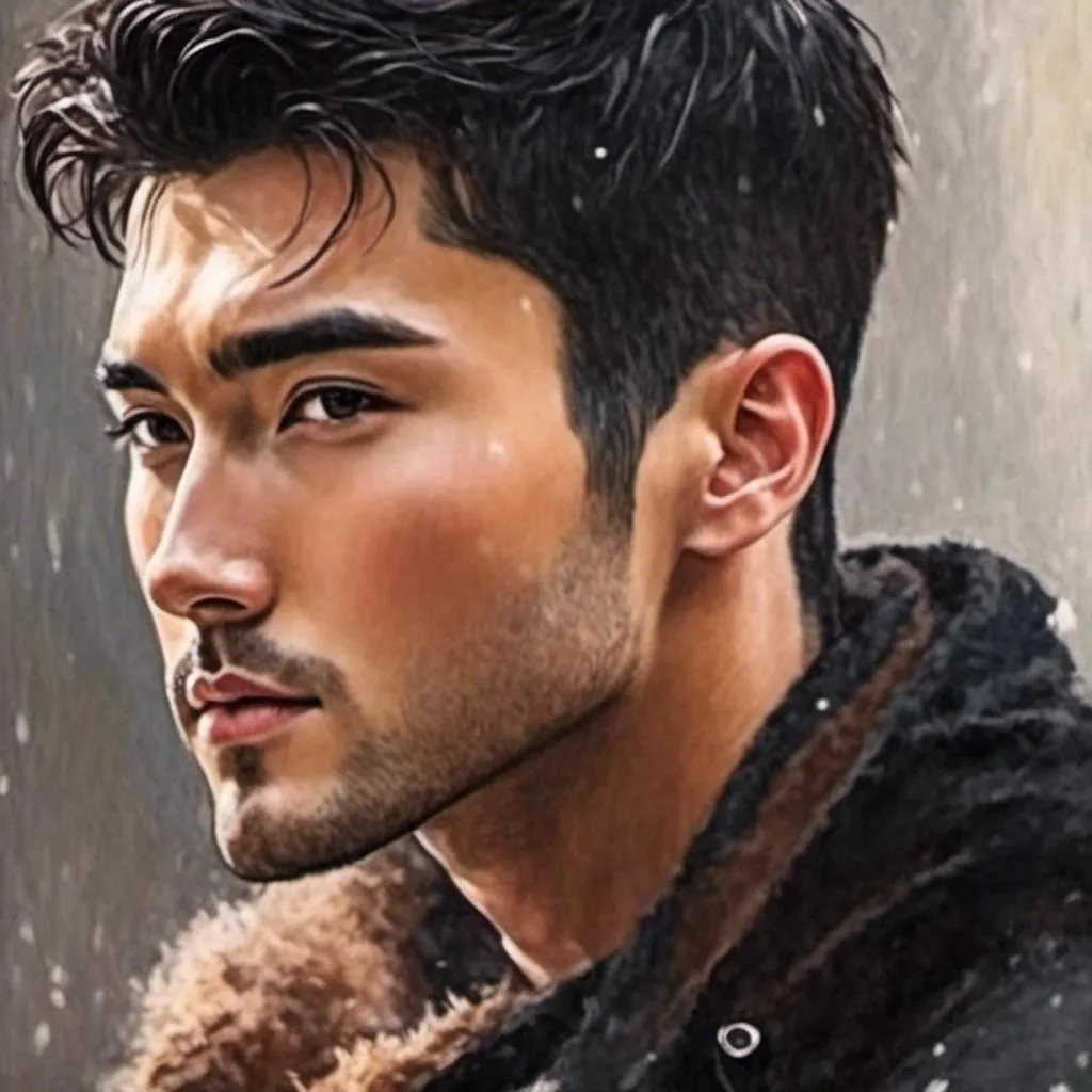 Prompt: a handsome young man of <mymodel>, short black hair, face with chiseled features, photorealistic, fair skin, portrait