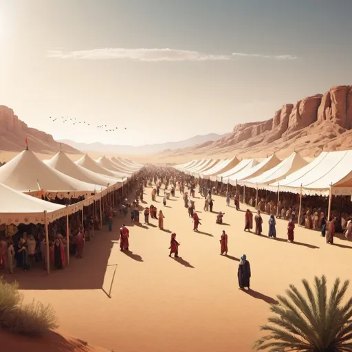 Prompt: Create an image of a  Festival in the Desert