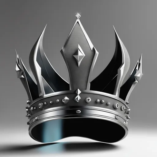 Prompt: futuristic crown, grey background