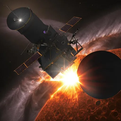 Prompt: The Parker Solar Probe close to the sun.