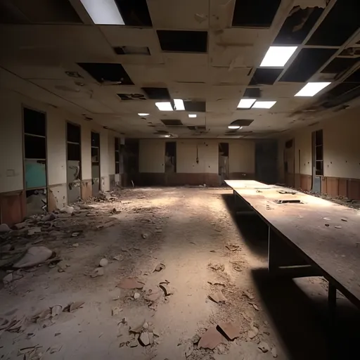 Prompt: The dusty server room of the abandoned YouTube headquarters.