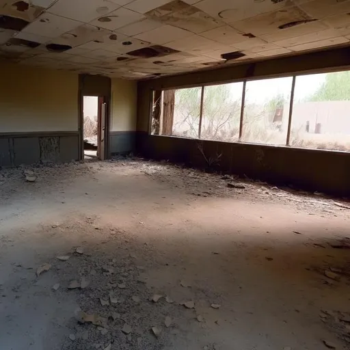 Prompt: Very old sad dusty pictures of the abandoned YouTube headquarters.