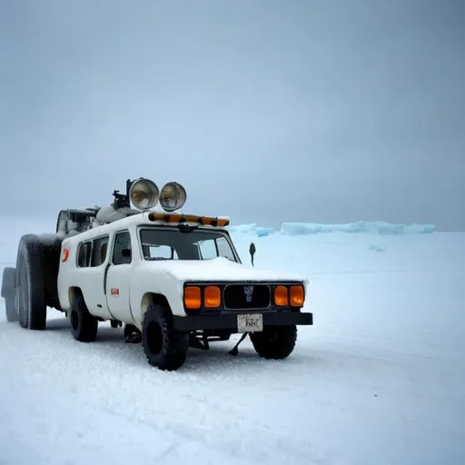 Prompt: The Antarctic Snow Cruiser.