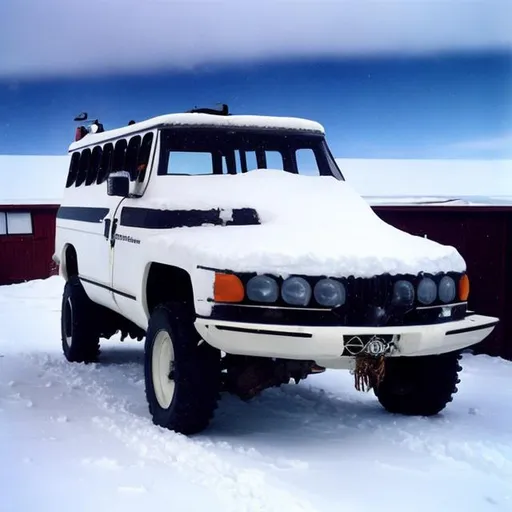 Prompt: The Antarctic Snow Cruiser.