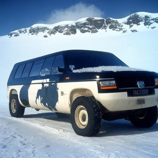 Prompt: The Antarctic Snow Cruiser.