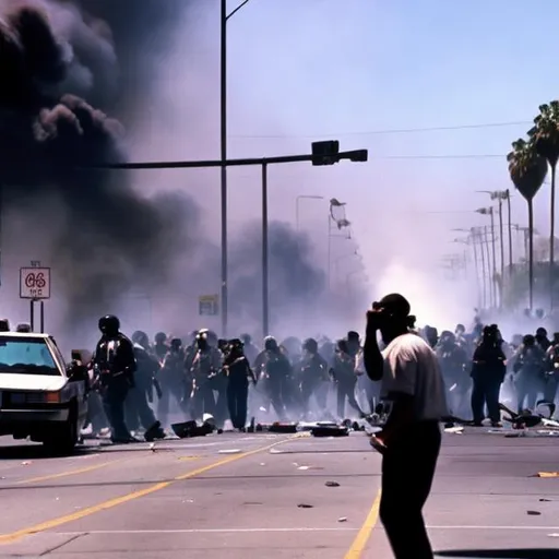 Prompt: The 1991 Los Angeles riots.