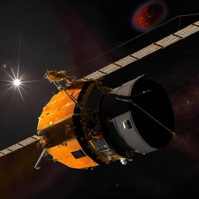 Prompt: The Parker Solar Probe close to the sun.