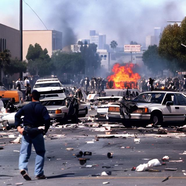 Prompt: The 1991 Los Angeles riots.