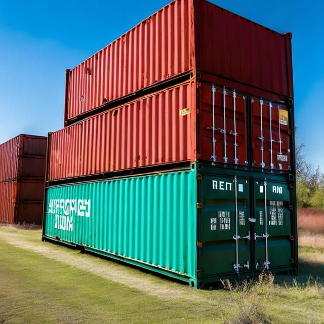 Prompt: Old abandoned 1960s Soviet shipping containers filled with cars.