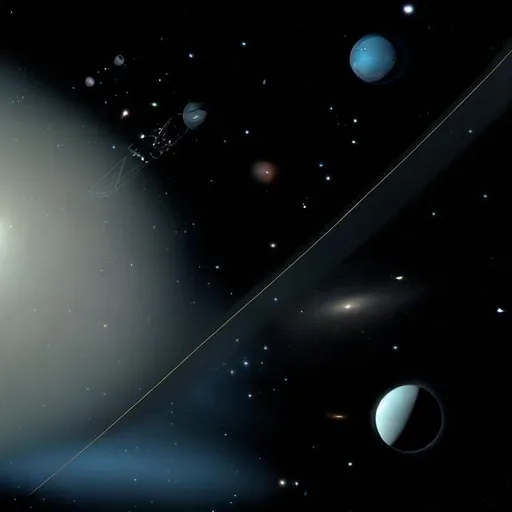 Prompt: Voyager 1 leaving the oort cloud.