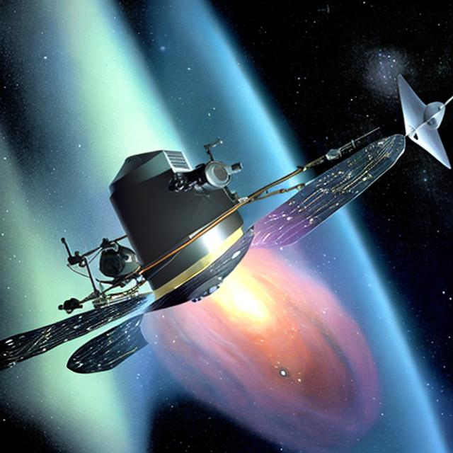 Prompt: Voyager 1 leaving the oort cloud.