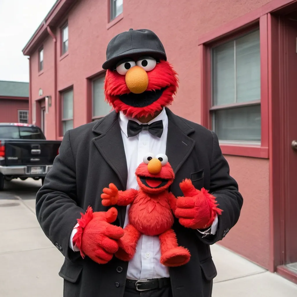 Prompt: gangster with elmo