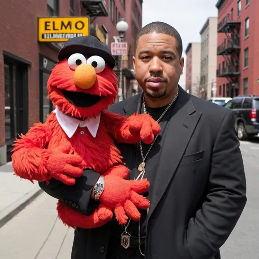 Prompt: gangster with elmo