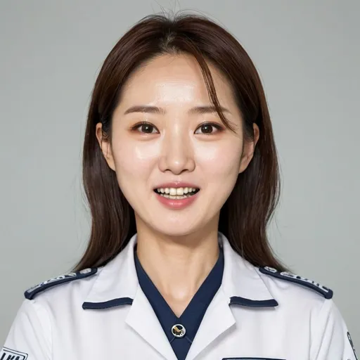 Prompt: Jo Ah-ji-woo, she is the leader of the engineering team who shouts shouts